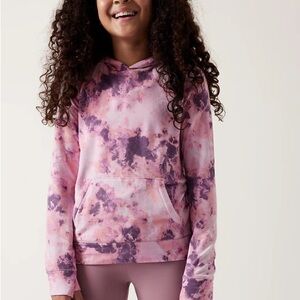 Tie-Dye Pink and Purple Hoodie Athleta Girl size large/12